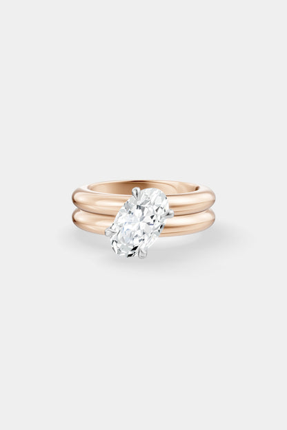 Tilted Diamond Double Orielle Ring | Customisable