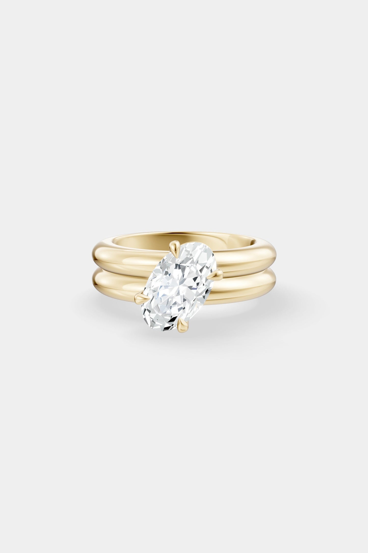 Tilted Diamond Double Orielle Ring | Customisable