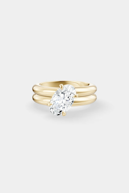 Tilted Diamond Double Orielle Ring | Customisable