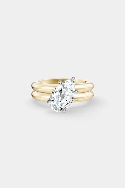 Tilted Diamond Double Orielle Ring | Customisable