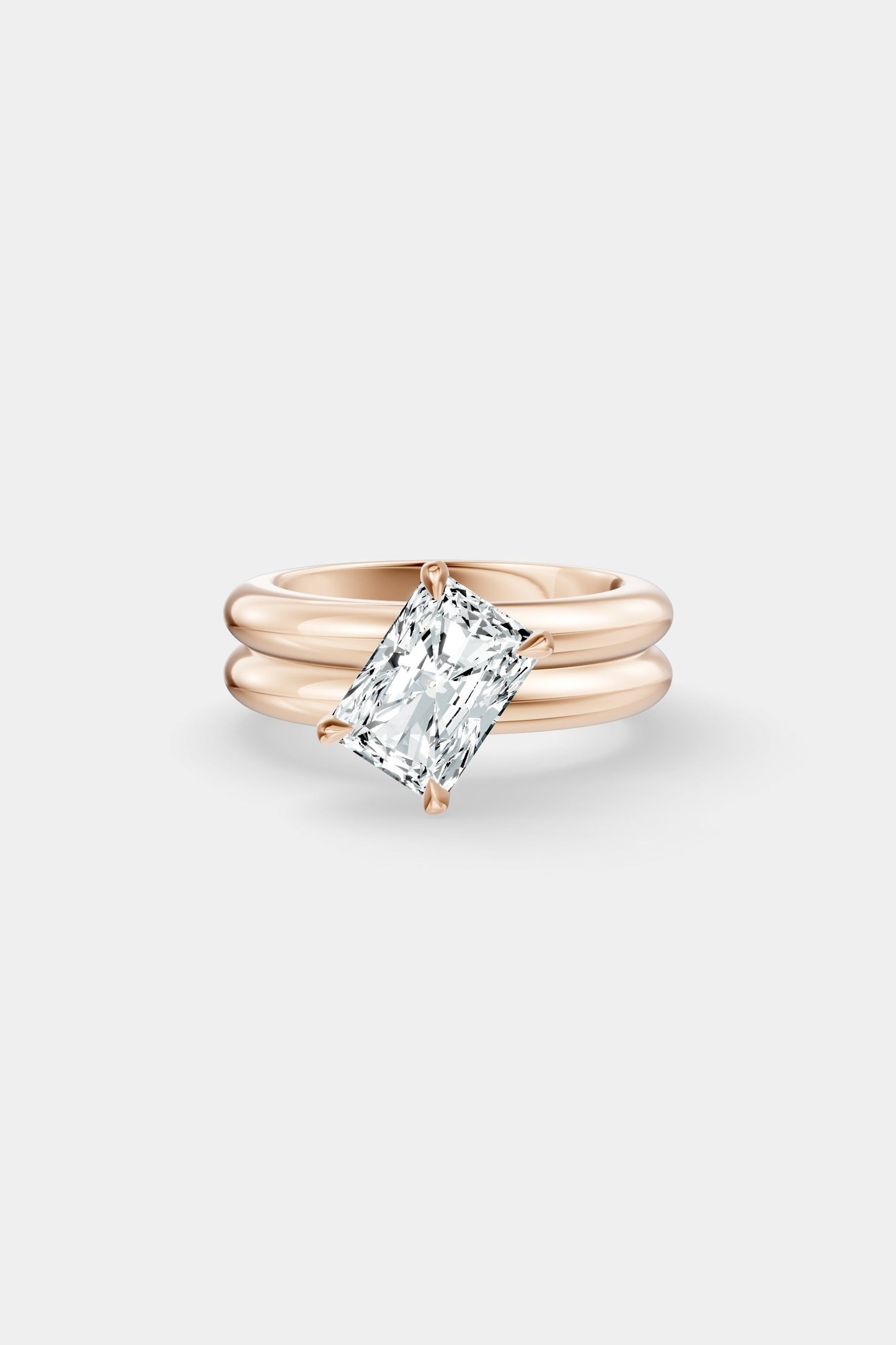 Tilted Diamond Double Orielle Ring | Customisable