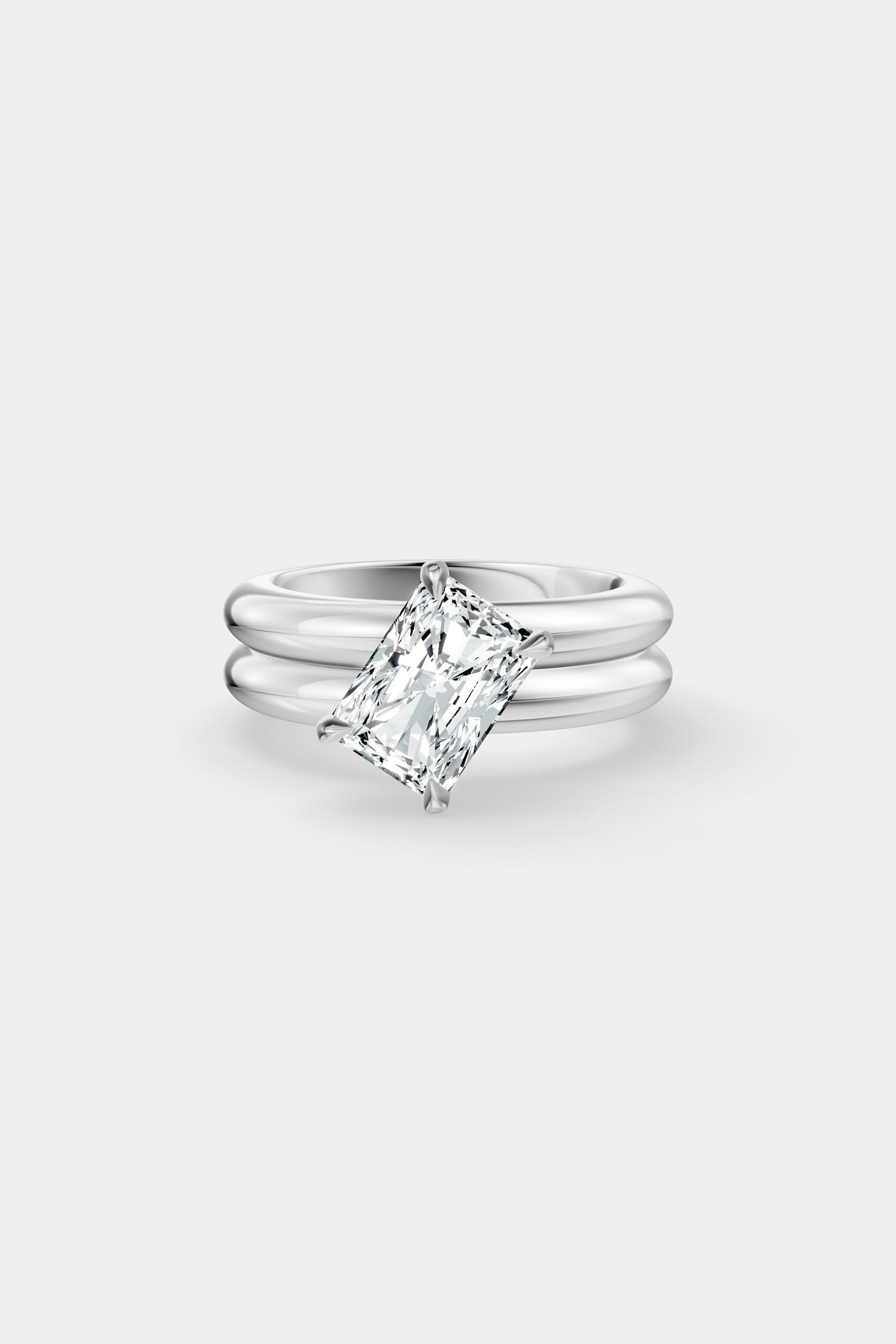Tilted Diamond Double Orielle Ring | Customisable