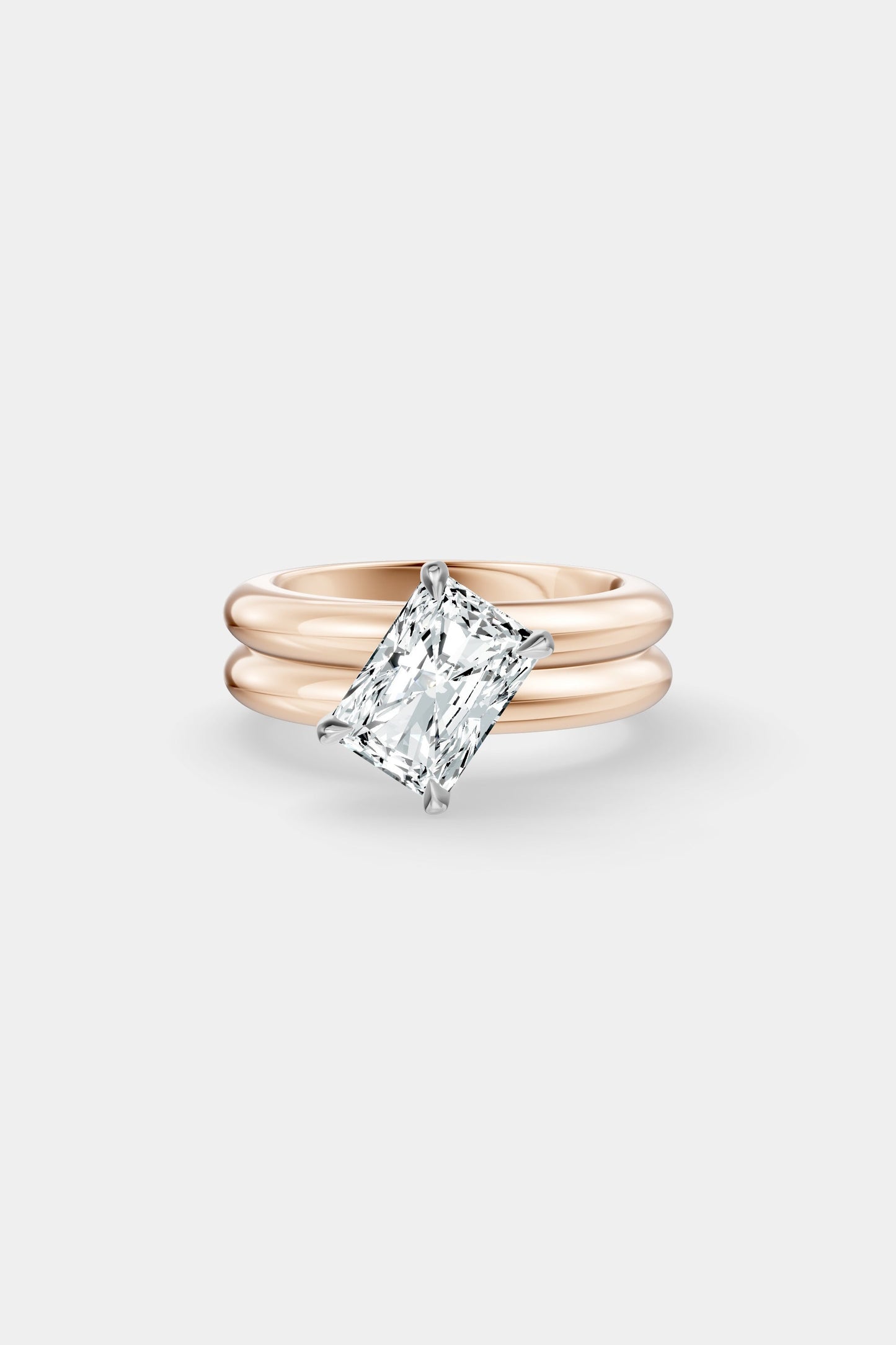 Tilted Diamond Double Orielle Ring | Customisable