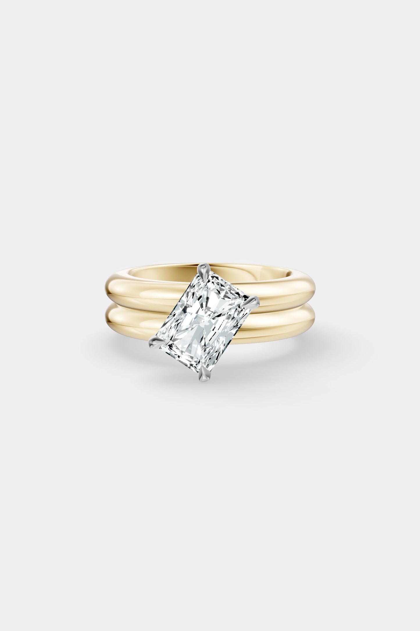 Tilted Diamond Double Orielle Ring | Customisable