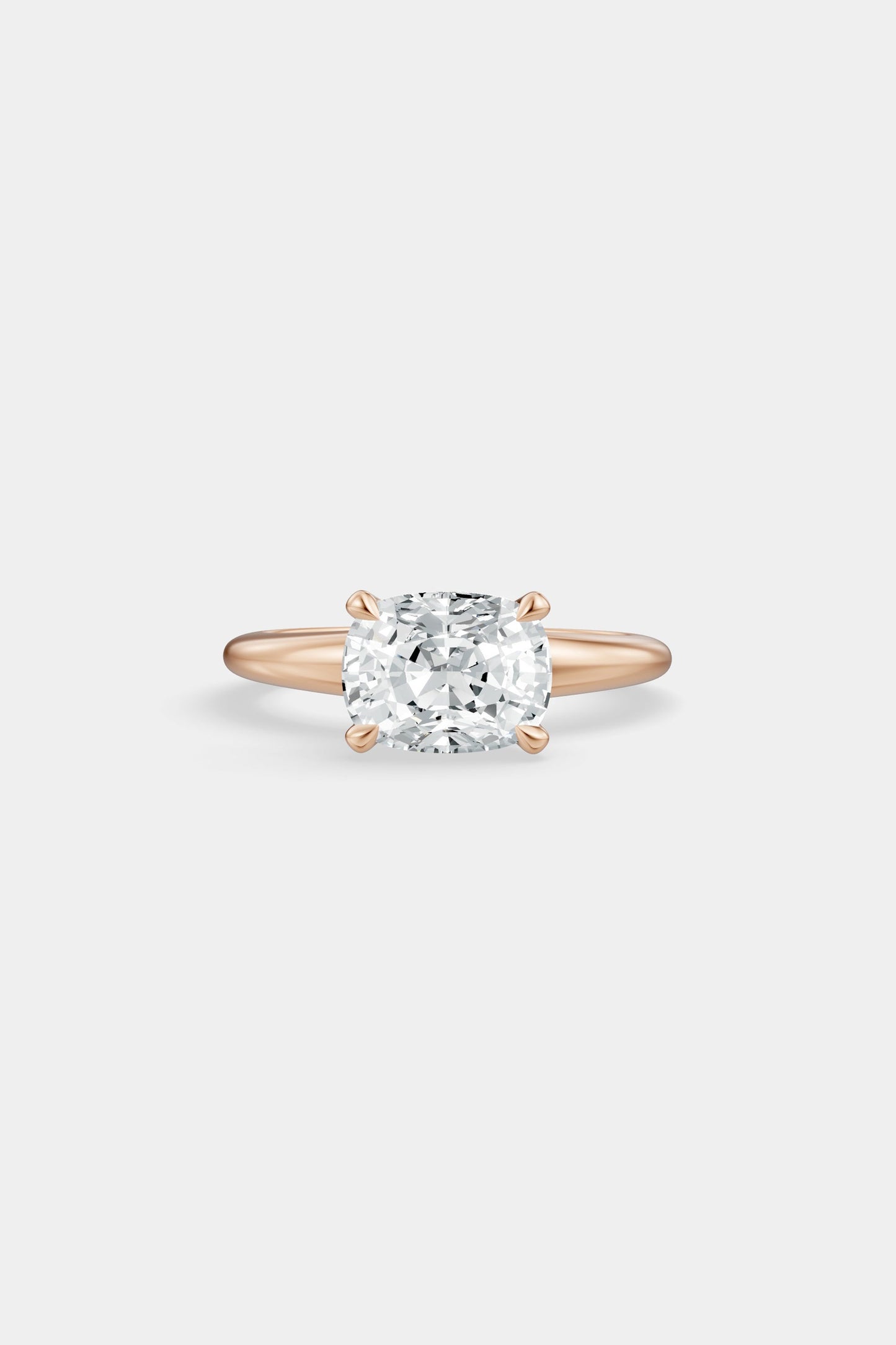 East West Diamond Solitaire Ring | Heidi Band
