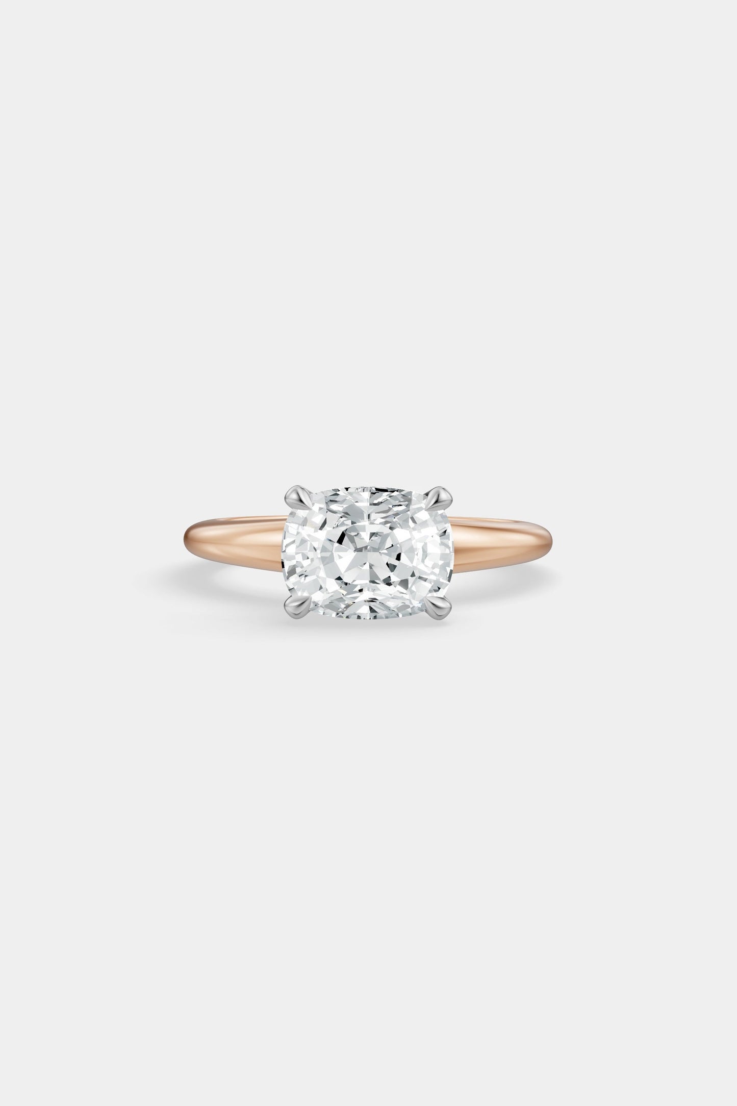 East West Diamond Solitaire Ring | Heidi Band