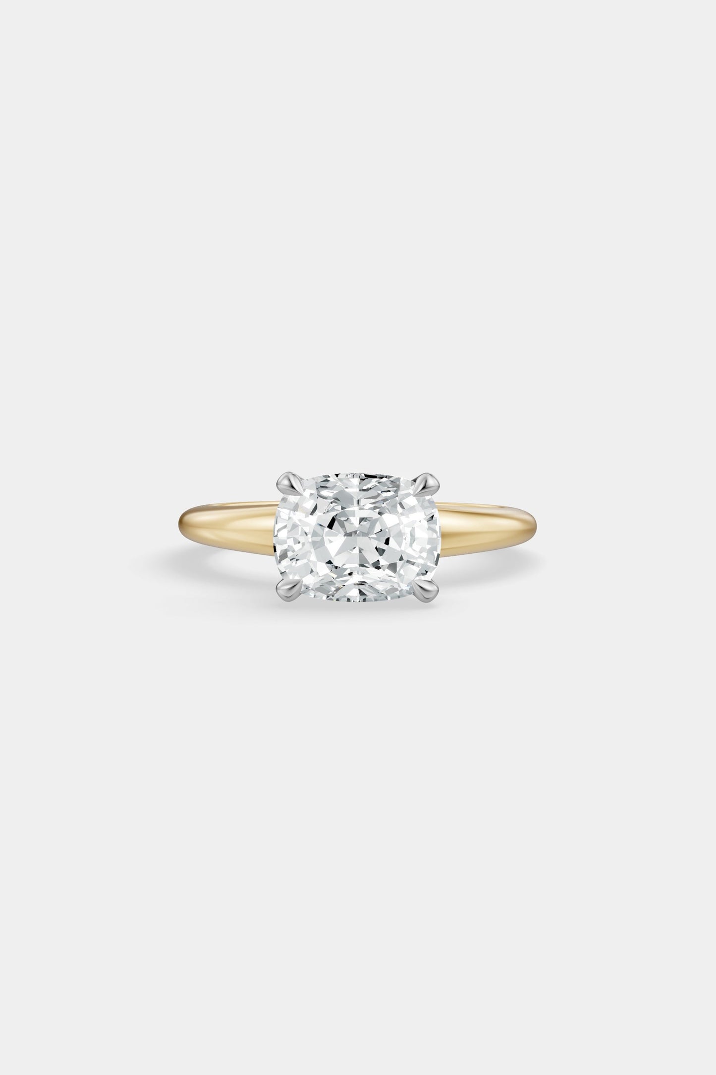 East West Diamond Solitaire Ring | Heidi Band