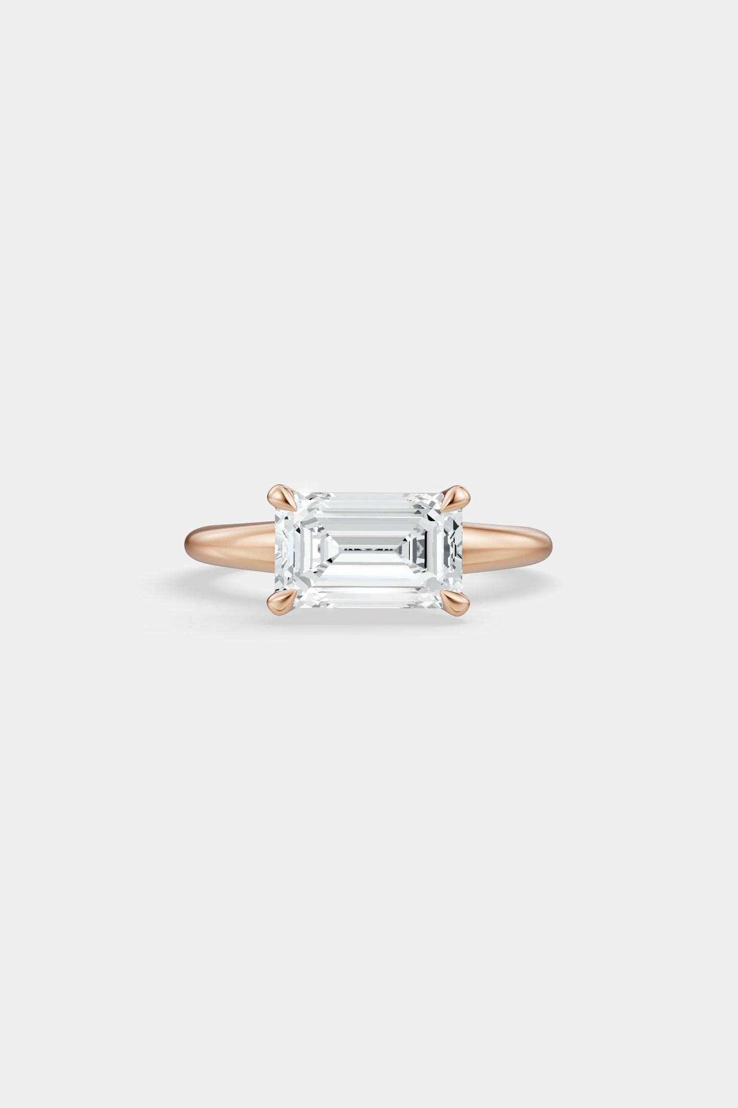 East West Diamond Solitaire Ring | Heidi Band