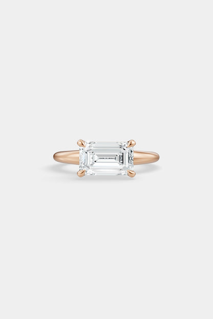 East West Diamond Solitaire Ring | Heidi Band