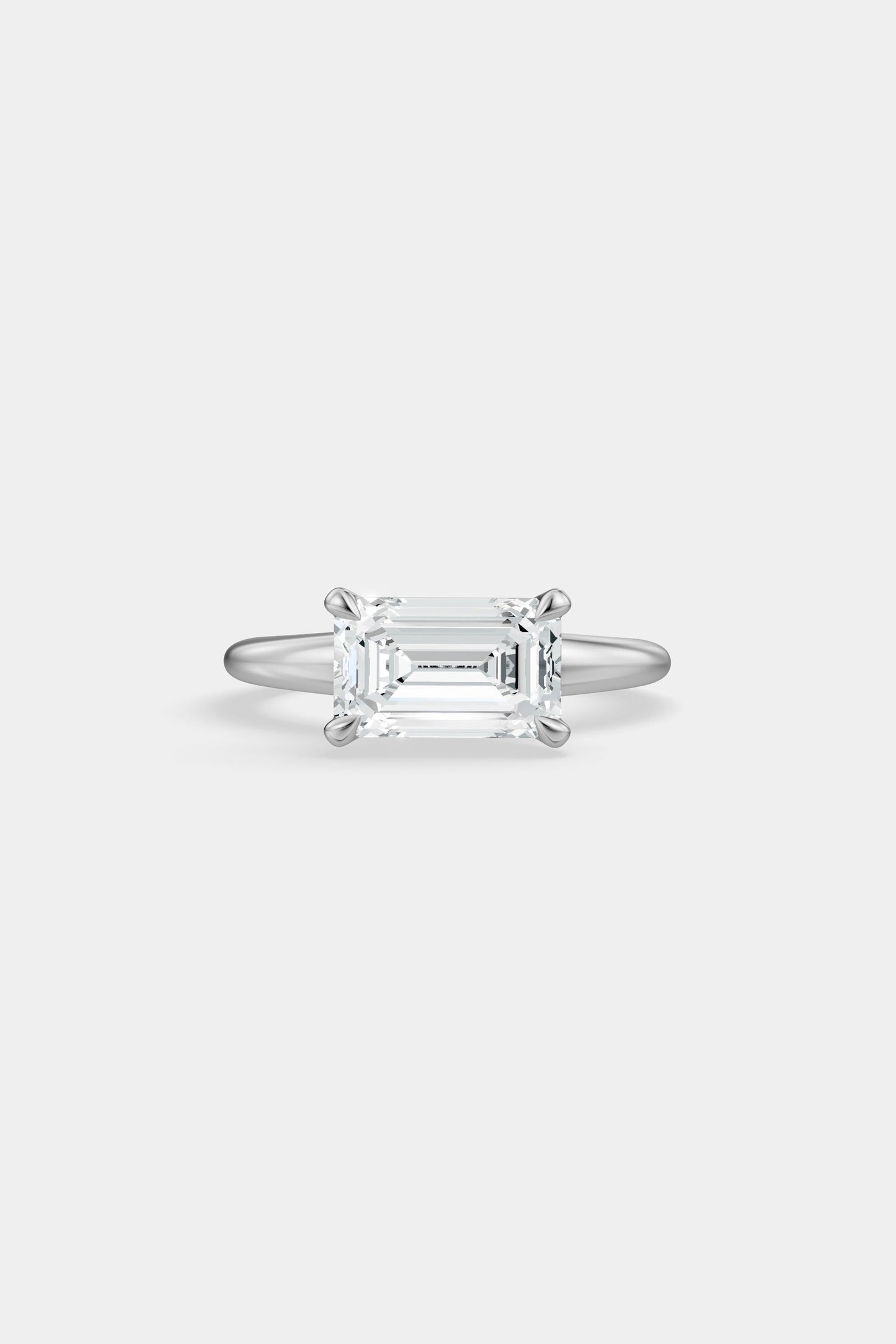 East West Diamond Solitaire Ring | Heidi Band