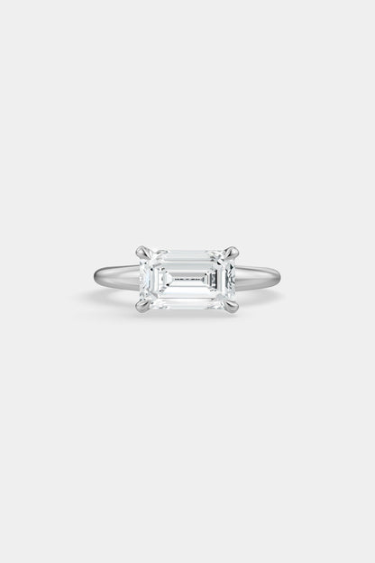 East West Diamond Solitaire Ring | Heidi Band