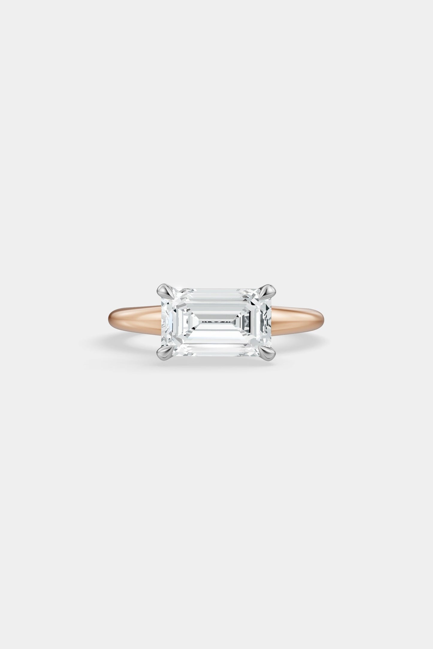 East West Diamond Solitaire Ring | Heidi Band