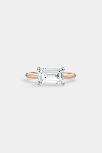 East West Diamond Solitaire Ring | Heidi Band