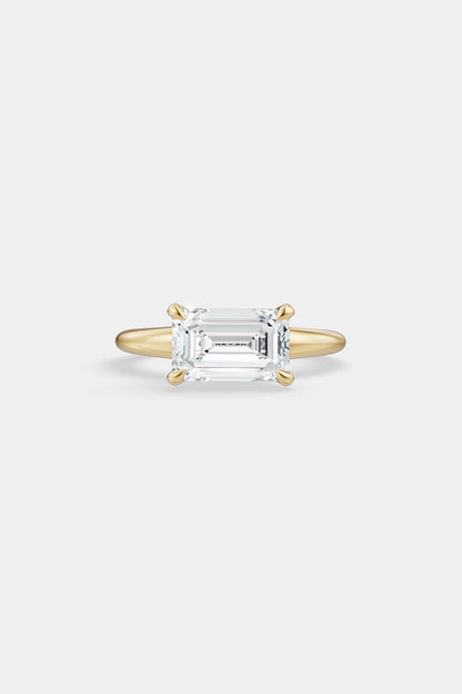 East West Diamond Solitaire Ring | Heidi Band