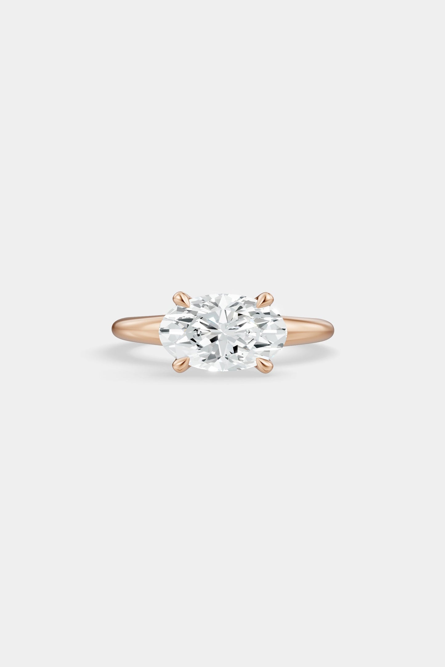 East West Diamond Solitaire Ring | Heidi Band