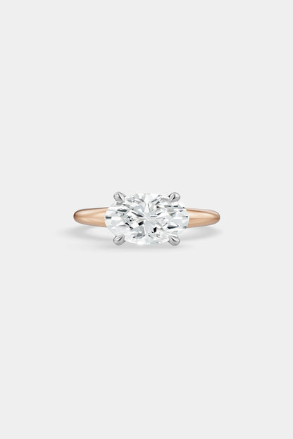 East West Diamond Solitaire Ring | Heidi Band
