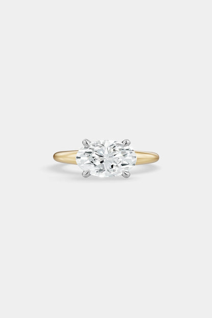 East West Diamond Solitaire Ring | Heidi Band