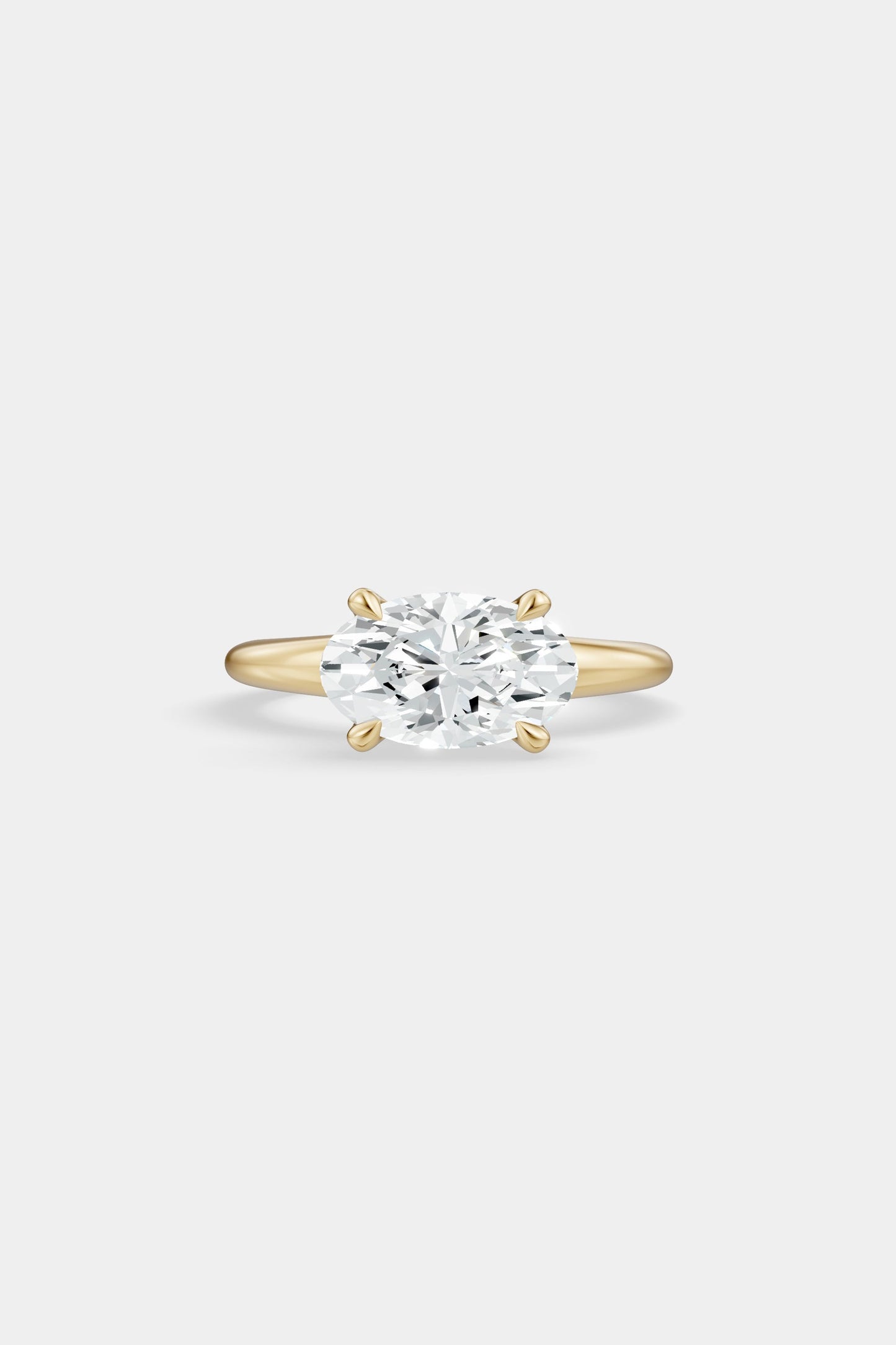 East West Diamond Solitaire Ring | Heidi Band