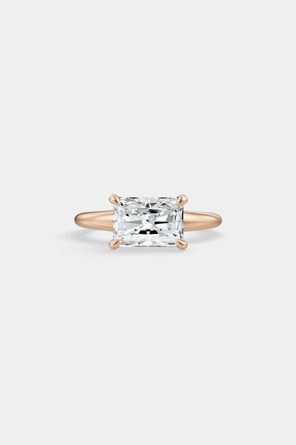East West Diamond Solitaire Ring | Heidi Band