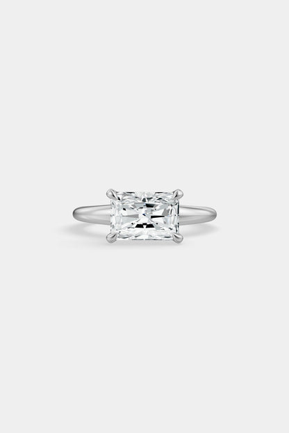 East West Diamond Solitaire Ring | Heidi Band