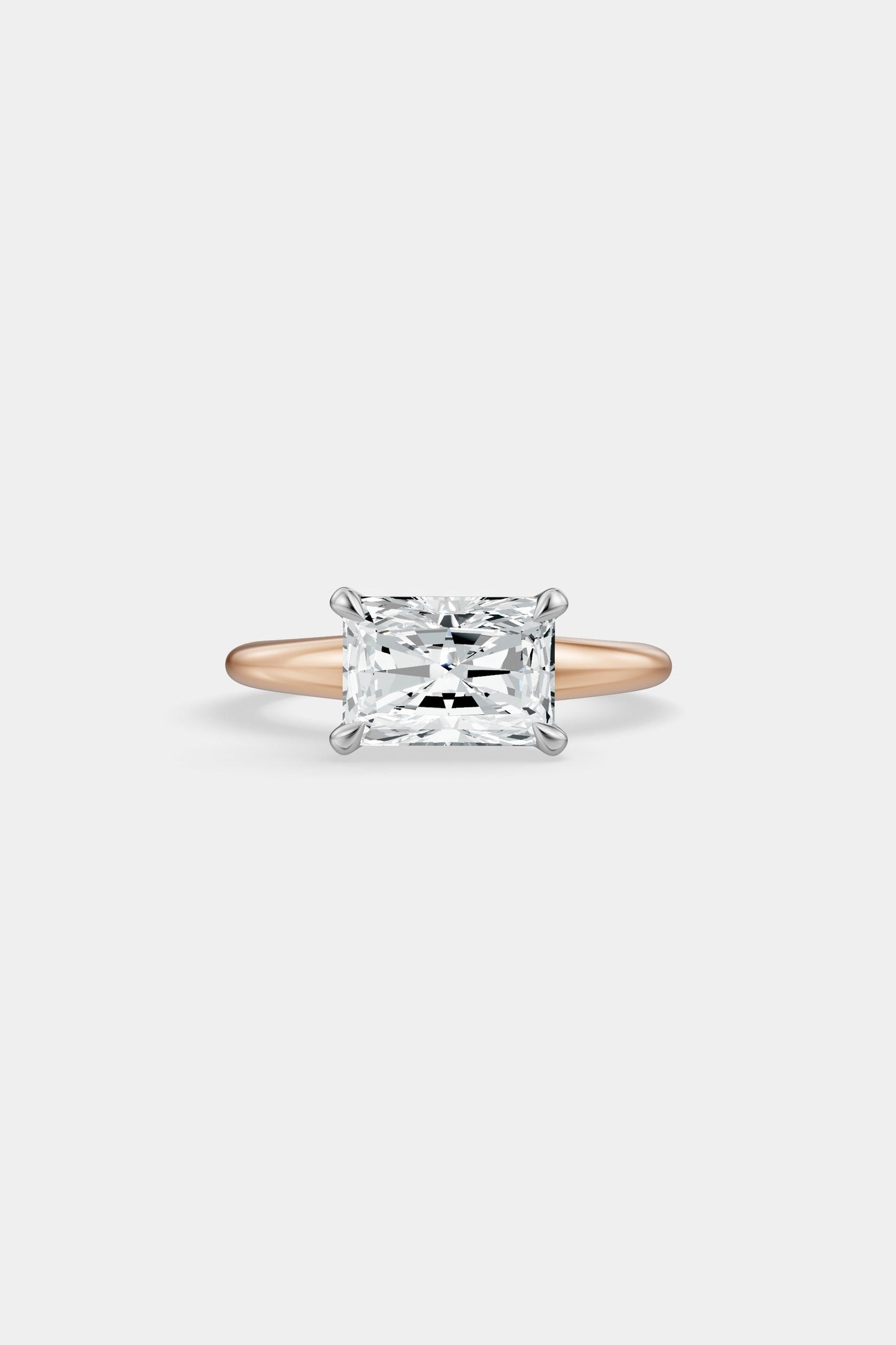 East West Diamond Solitaire Ring | Heidi Band