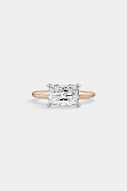 East West Diamond Solitaire Ring | Heidi Band