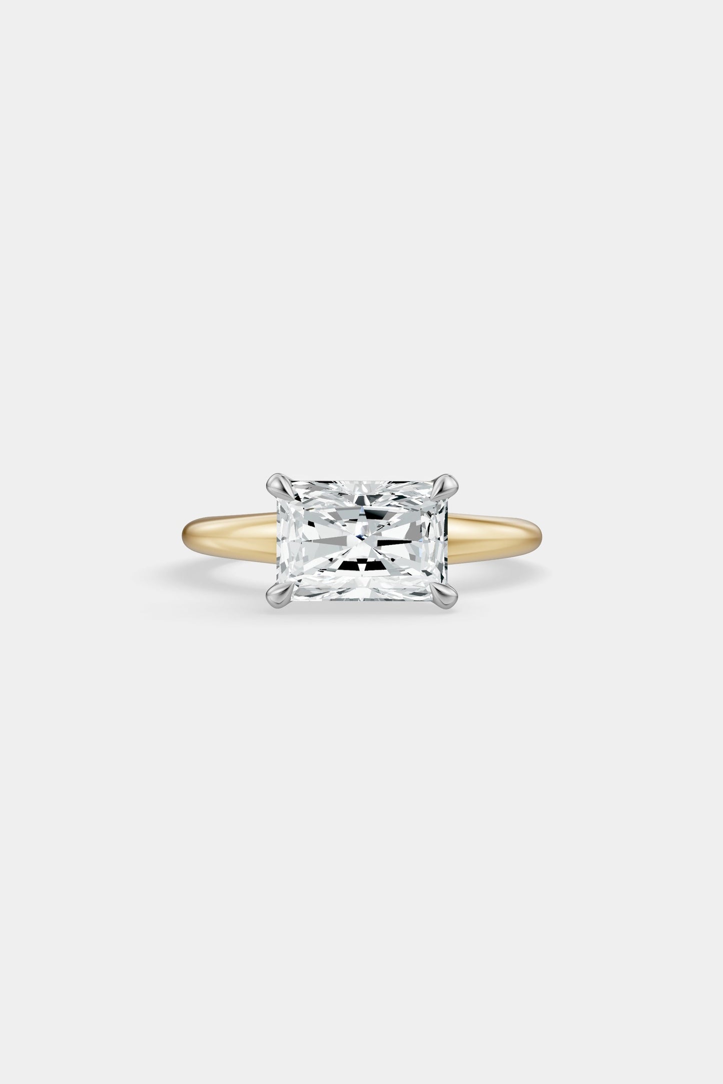 East West Diamond Solitaire Ring | Heidi Band