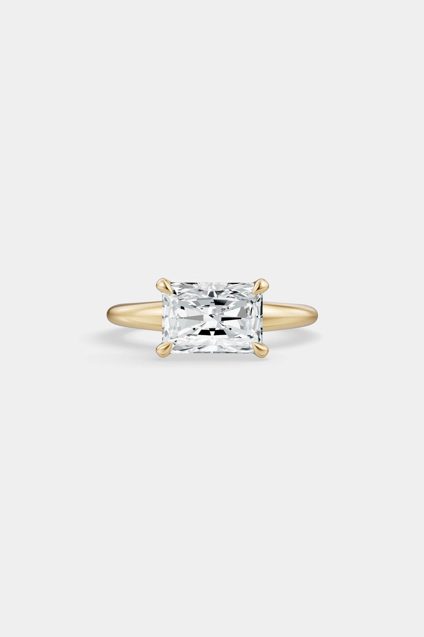 East West Diamond Solitaire Ring | Heidi Band