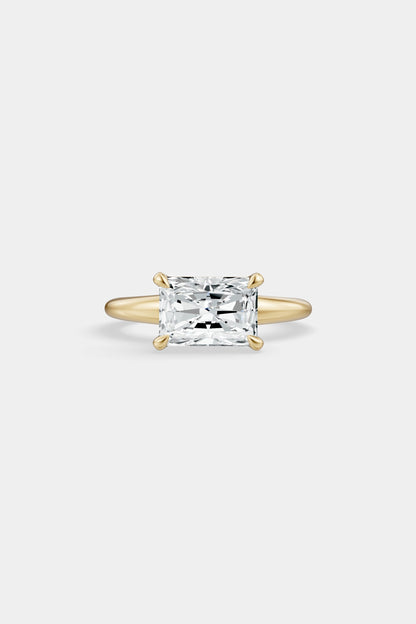 East West Diamond Solitaire Ring | Heidi Band