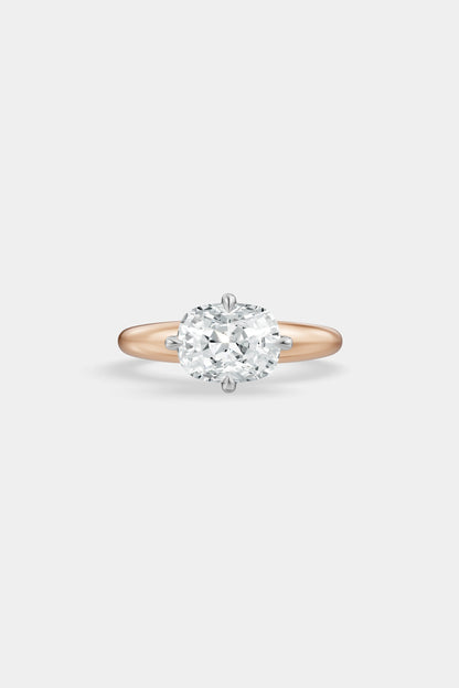 Compass Set Diamond Solitaire Ring | Large Heidi Band
