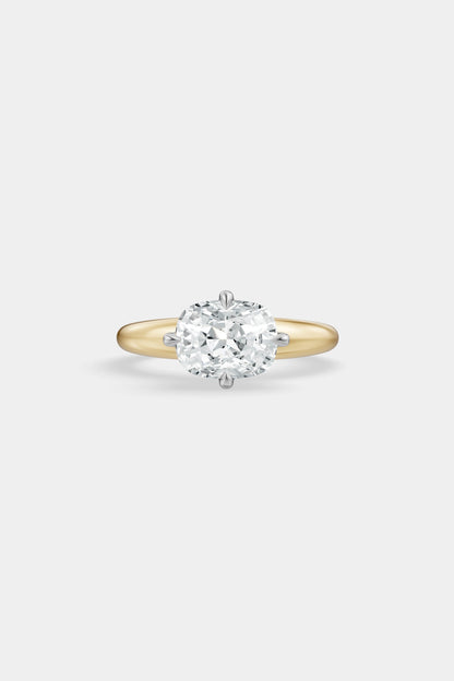 Compass Set Diamond Solitaire Ring | Large Heidi Band