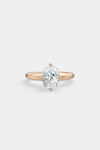 Compass Set Diamond Solitaire Ring | Large Heidi Band