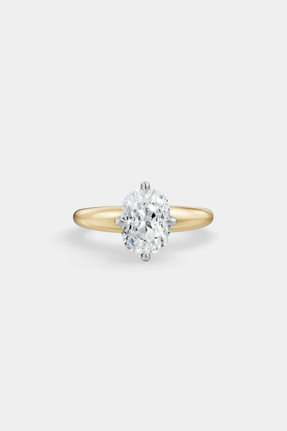 Compass Set Diamond Solitaire Ring | Large Heidi Band