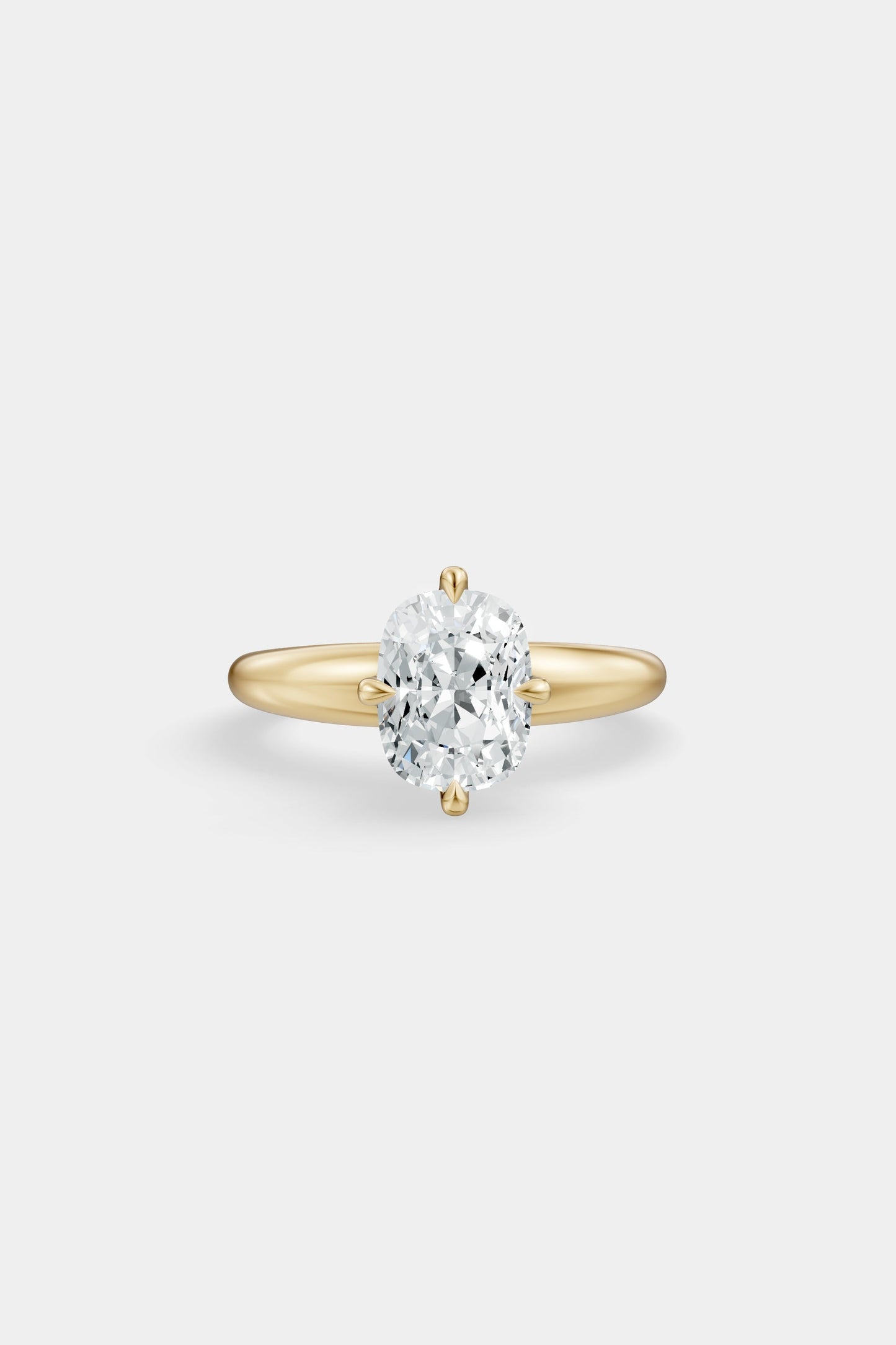 Compass Set Diamond Solitaire Ring | Large Heidi Band