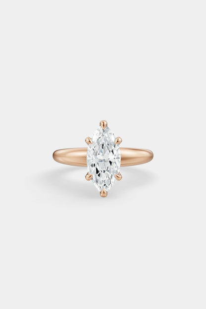 Diamond Solitaire Ring | Large Heidi Band