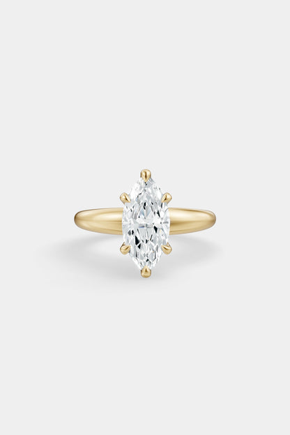Diamond Solitaire Ring | Large Heidi Band