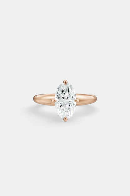 Compass Set Diamond Solitaire Ring | Large Heidi Band