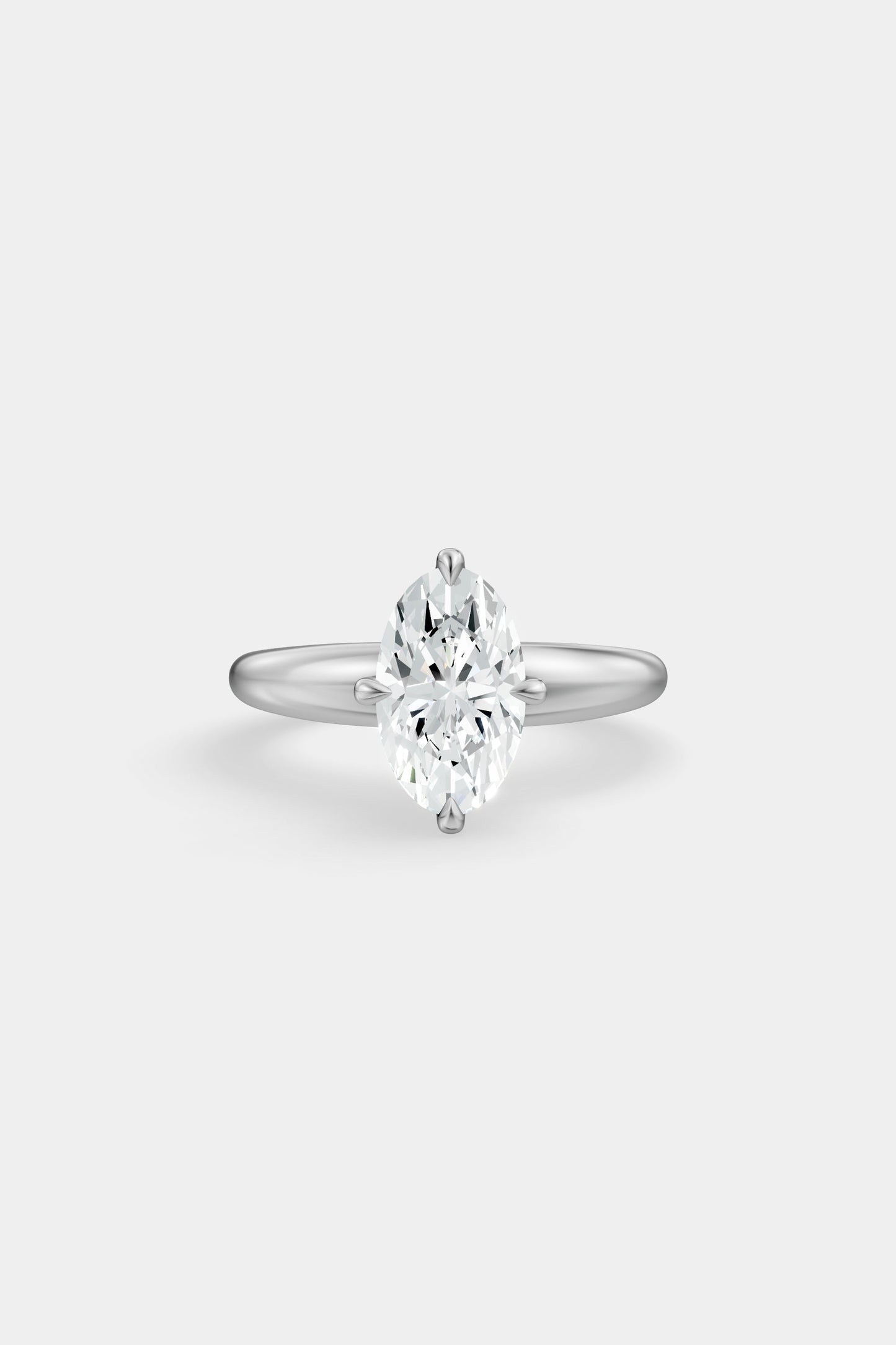 Compass Set Diamond Solitaire Ring | Large Heidi Band