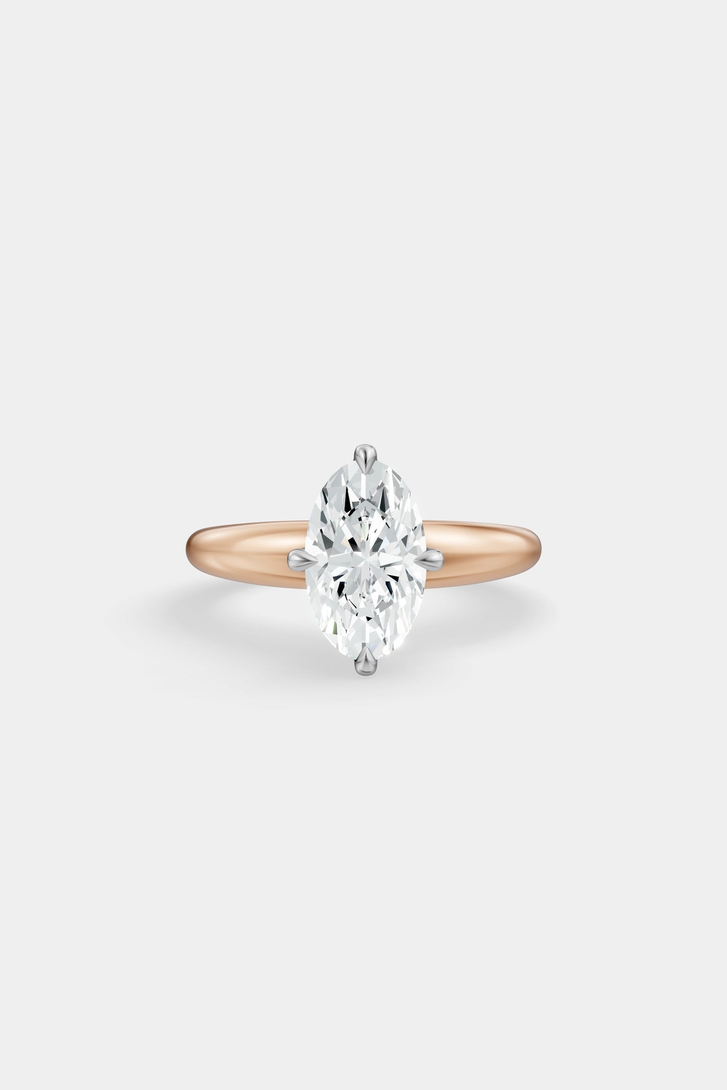 Compass Set Diamond Solitaire Ring | Large Heidi Band