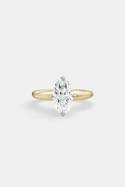 Compass Set Diamond Solitaire Ring | Large Heidi Band