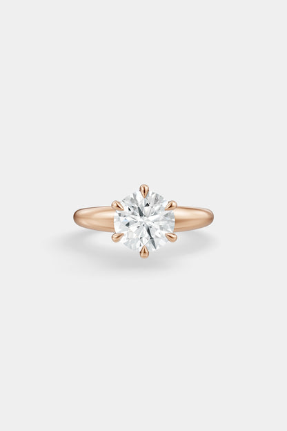 Diamond Solitaire Ring | Large Heidi Band