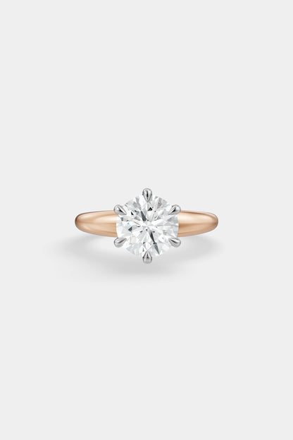 Diamond Solitaire Ring | Large Heidi Band
