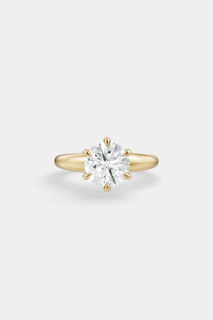 Diamond Solitaire Ring | Large Heidi Band