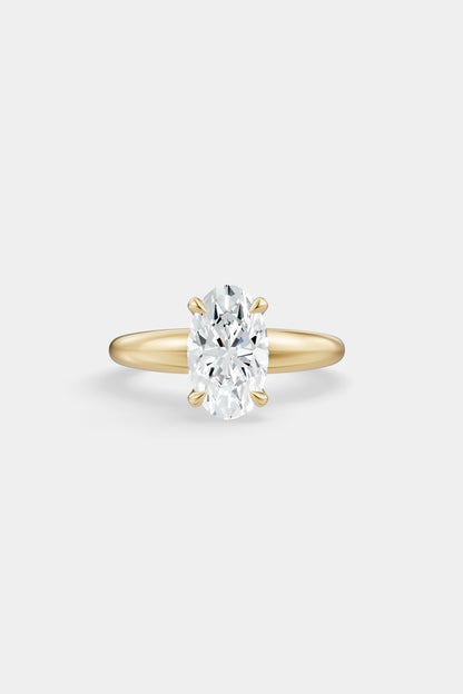 Diamond Solitaire Ring | Large Heidi Band