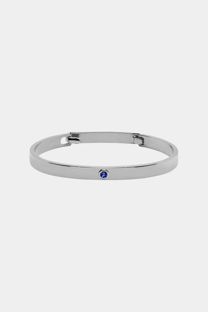 Sapphire Tallows Bangle | White Gold