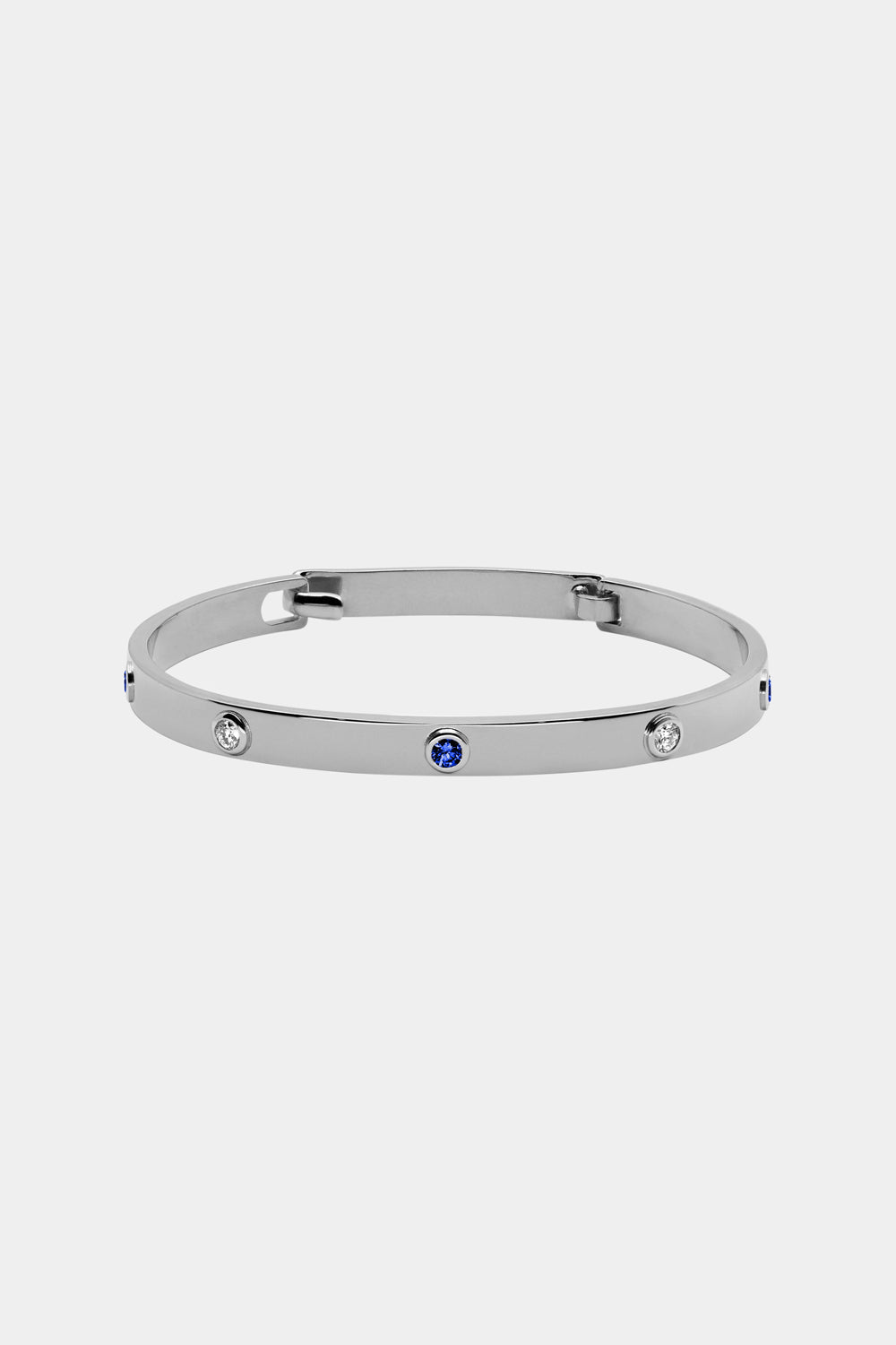 Sapphire Tallows Bangle | White Gold