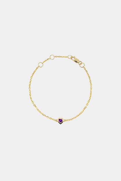 Baby Heart Bracelet | 9K Yellow Gold