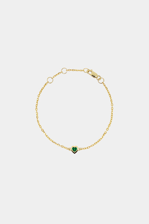 Baby Heart Bracelet | 9K Yellow Gold