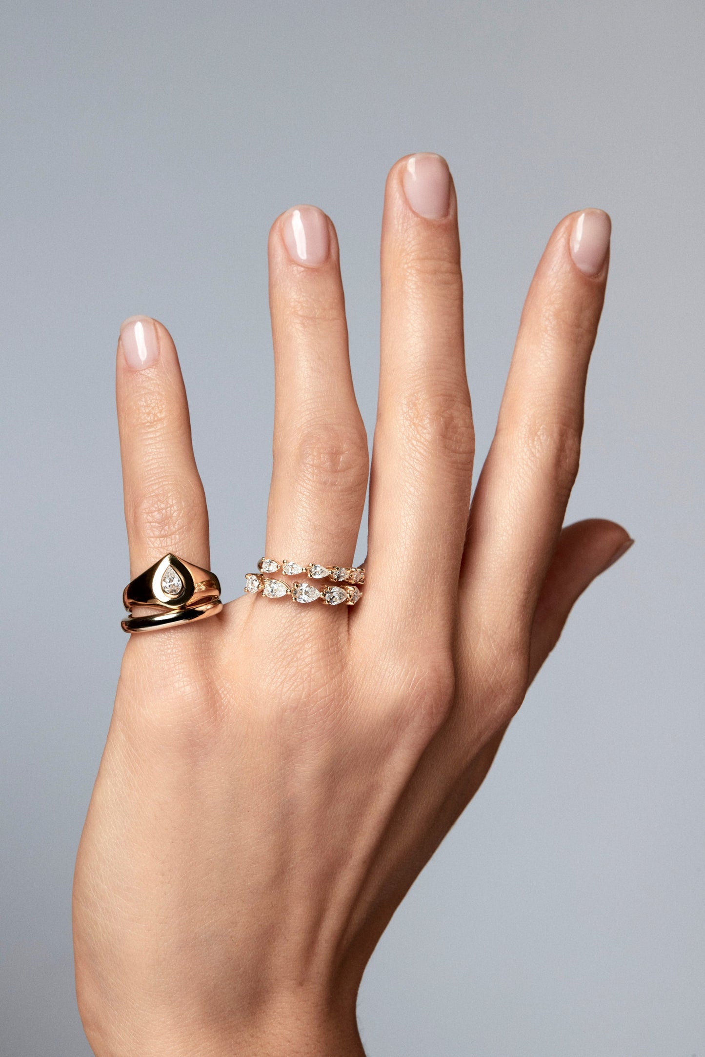 Pear Diamond Ring | 18K White Gold