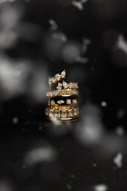 Round Diamond Half Band | 18K Rose Gold